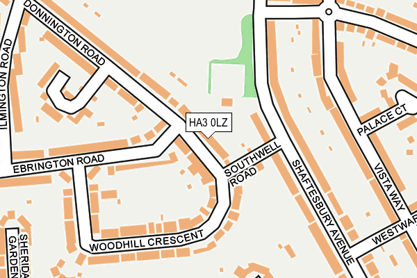 HA3 0LZ map - OS OpenMap – Local (Ordnance Survey)