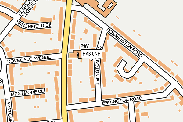 HA3 0NH map - OS OpenMap – Local (Ordnance Survey)
