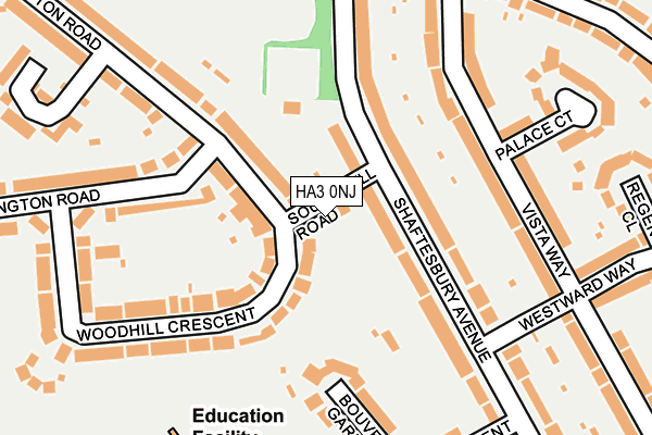HA3 0NJ map - OS OpenMap – Local (Ordnance Survey)