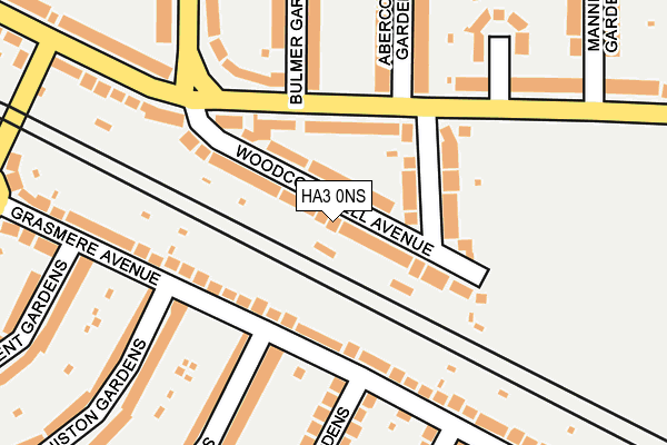 HA3 0NS map - OS OpenMap – Local (Ordnance Survey)