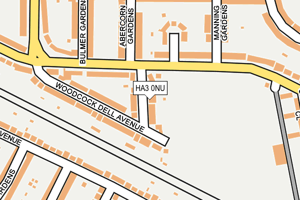 HA3 0NU map - OS OpenMap – Local (Ordnance Survey)