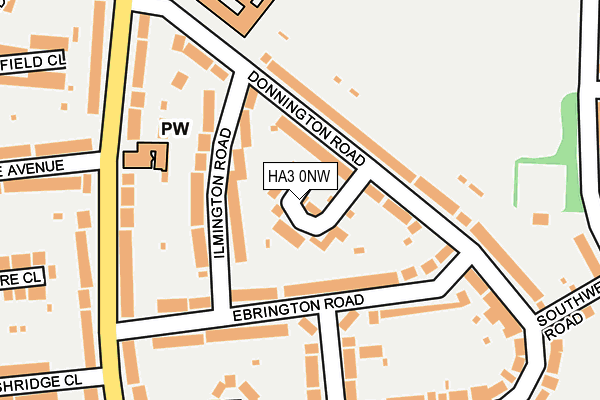 HA3 0NW map - OS OpenMap – Local (Ordnance Survey)