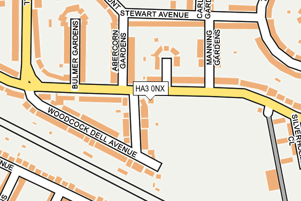HA3 0NX map - OS OpenMap – Local (Ordnance Survey)