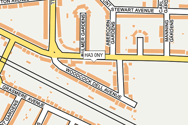 HA3 0NY map - OS OpenMap – Local (Ordnance Survey)
