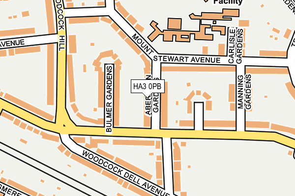 HA3 0PB map - OS OpenMap – Local (Ordnance Survey)