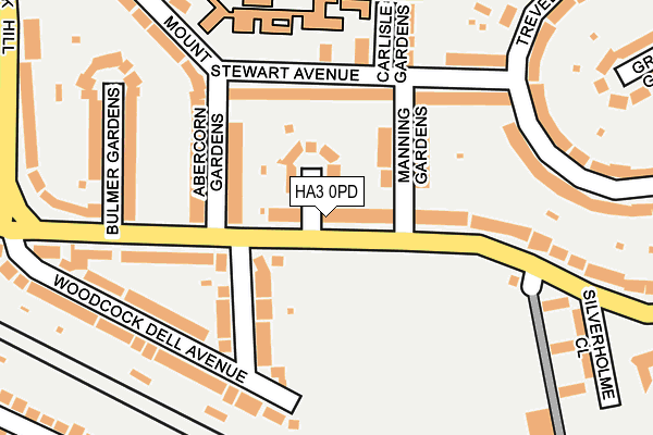 HA3 0PD map - OS OpenMap – Local (Ordnance Survey)