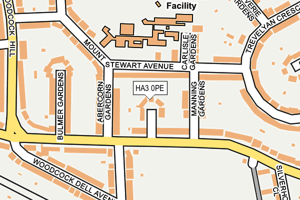 HA3 0PE map - OS OpenMap – Local (Ordnance Survey)