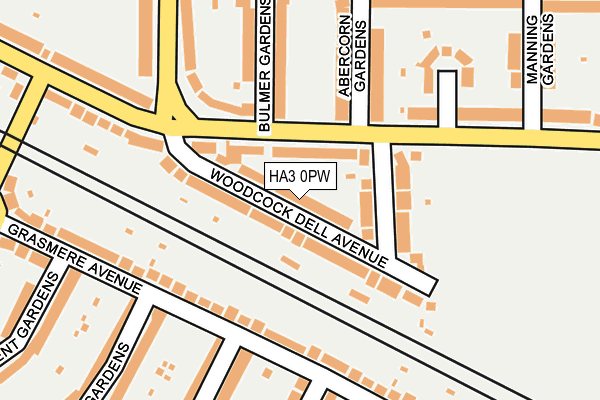 HA3 0PW map - OS OpenMap – Local (Ordnance Survey)
