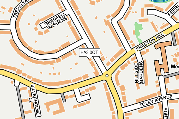 HA3 0QT map - OS OpenMap – Local (Ordnance Survey)