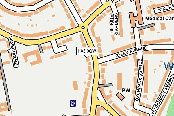 HA3 0QW map - OS OpenMap – Local (Ordnance Survey)