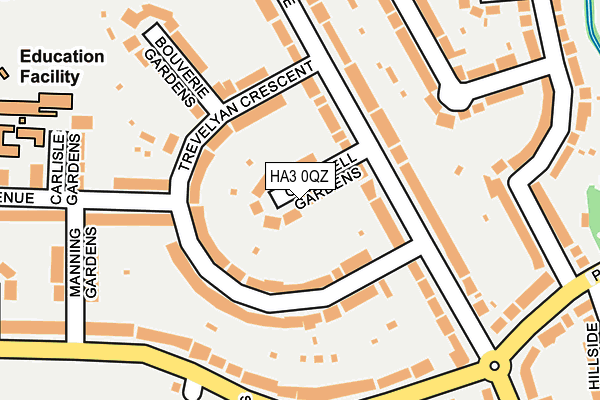 HA3 0QZ map - OS OpenMap – Local (Ordnance Survey)