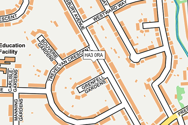HA3 0RA map - OS OpenMap – Local (Ordnance Survey)