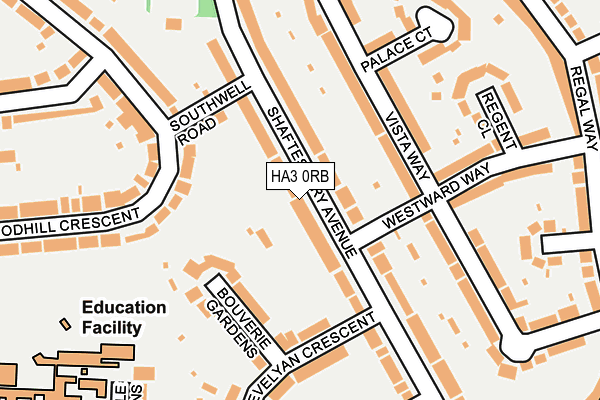 HA3 0RB map - OS OpenMap – Local (Ordnance Survey)