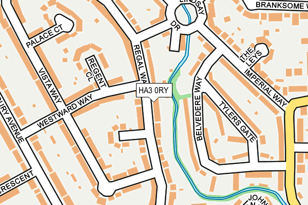 HA3 0RY map - OS OpenMap – Local (Ordnance Survey)