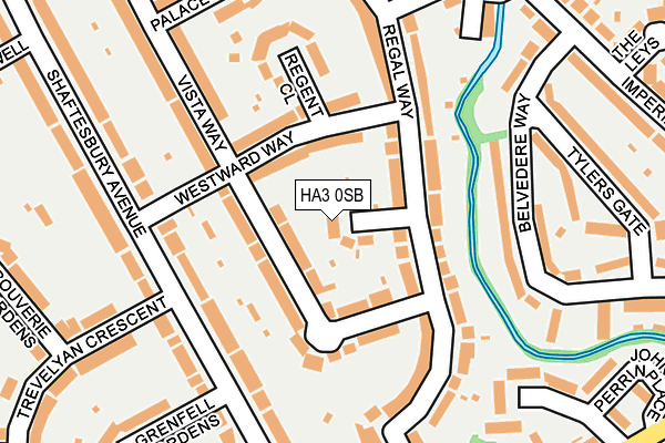 HA3 0SB map - OS OpenMap – Local (Ordnance Survey)