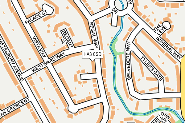 HA3 0SD map - OS OpenMap – Local (Ordnance Survey)