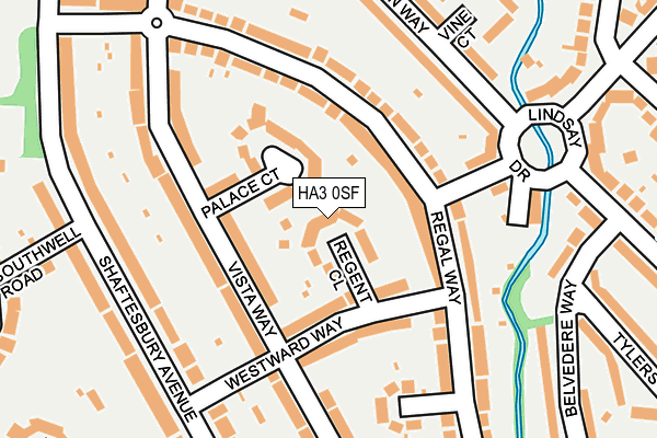 HA3 0SF map - OS OpenMap – Local (Ordnance Survey)