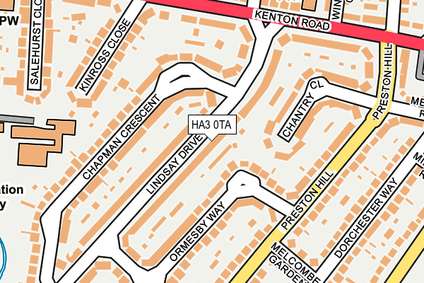 HA3 0TA map - OS OpenMap – Local (Ordnance Survey)