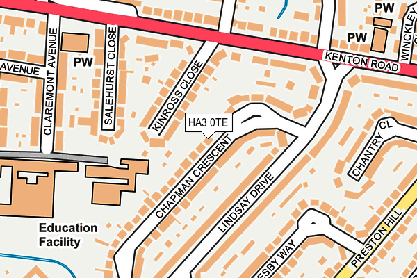HA3 0TE map - OS OpenMap – Local (Ordnance Survey)