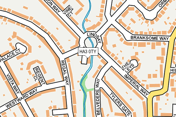 HA3 0TY map - OS OpenMap – Local (Ordnance Survey)