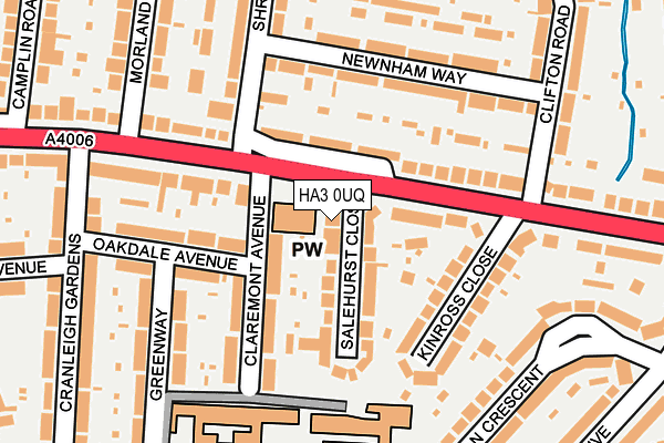 HA3 0UQ map - OS OpenMap – Local (Ordnance Survey)