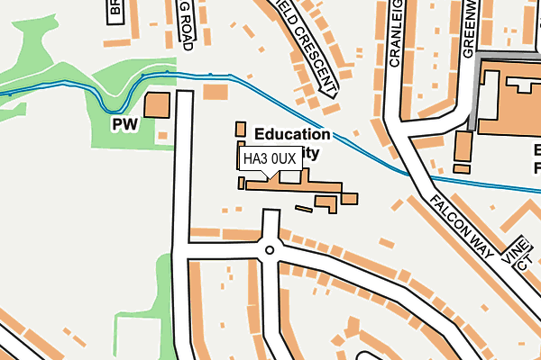 HA3 0UX map - OS OpenMap – Local (Ordnance Survey)