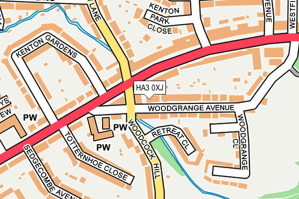 HA3 0XJ map - OS OpenMap – Local (Ordnance Survey)