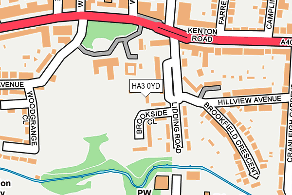 HA3 0YD map - OS OpenMap – Local (Ordnance Survey)