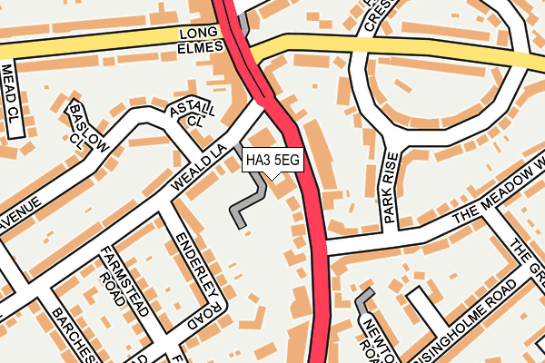 HA3 5EG map - OS OpenMap – Local (Ordnance Survey)