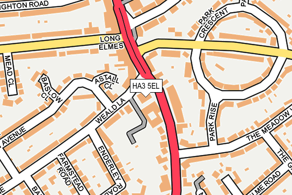 HA3 5EL map - OS OpenMap – Local (Ordnance Survey)