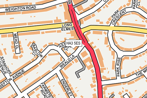 HA3 5ES map - OS OpenMap – Local (Ordnance Survey)