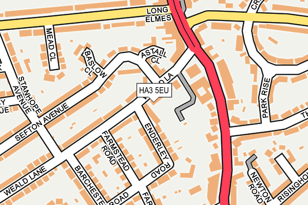 HA3 5EU map - OS OpenMap – Local (Ordnance Survey)