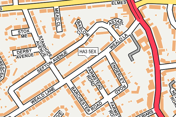 HA3 5EX map - OS OpenMap – Local (Ordnance Survey)