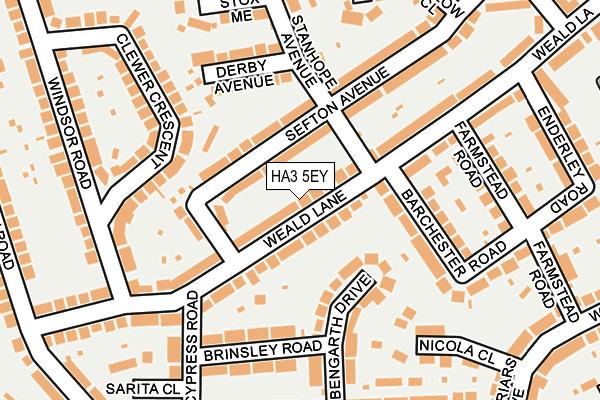 HA3 5EY map - OS OpenMap – Local (Ordnance Survey)