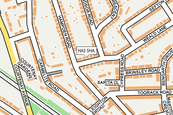 HA3 5HA map - OS OpenMap – Local (Ordnance Survey)