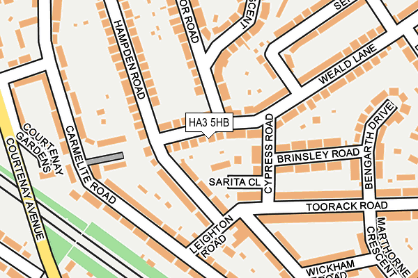 HA3 5HB map - OS OpenMap – Local (Ordnance Survey)