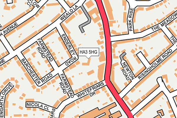 HA3 5HG map - OS OpenMap – Local (Ordnance Survey)