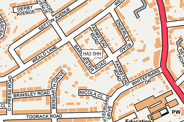 HA3 5HH map - OS OpenMap – Local (Ordnance Survey)