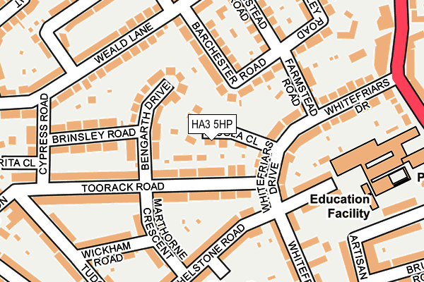 HA3 5HP map - OS OpenMap – Local (Ordnance Survey)