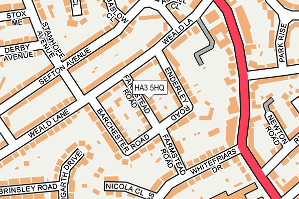 HA3 5HQ map - OS OpenMap – Local (Ordnance Survey)