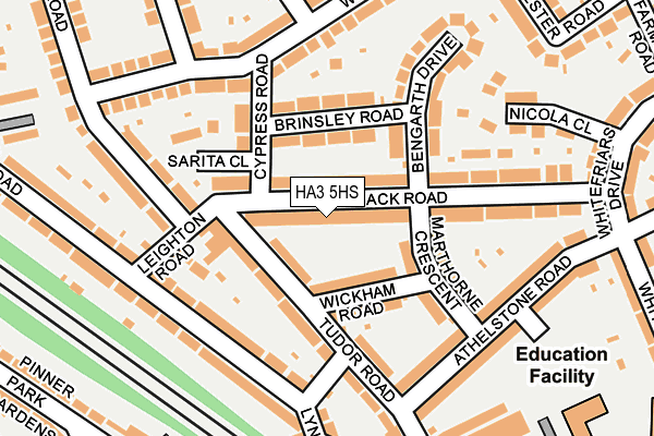 HA3 5HS map - OS OpenMap – Local (Ordnance Survey)