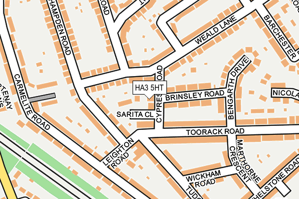 HA3 5HT map - OS OpenMap – Local (Ordnance Survey)