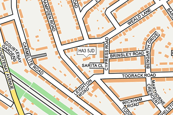 HA3 5JD map - OS OpenMap – Local (Ordnance Survey)