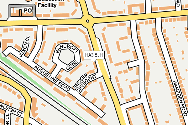 HA3 5JH map - OS OpenMap – Local (Ordnance Survey)