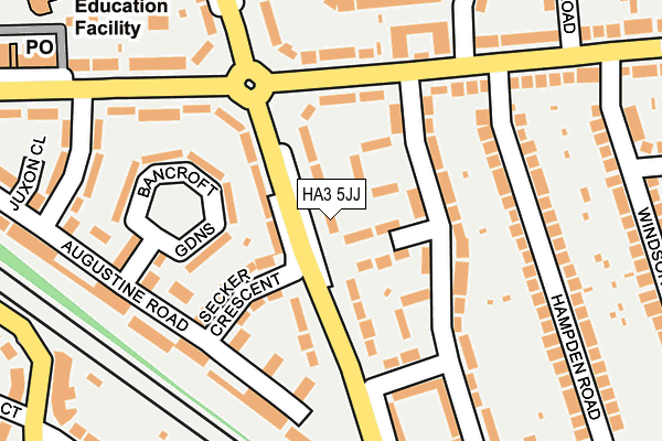 HA3 5JJ map - OS OpenMap – Local (Ordnance Survey)