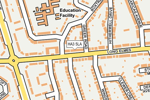 HA3 5LA map - OS OpenMap – Local (Ordnance Survey)