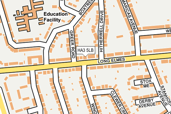 HA3 5LB map - OS OpenMap – Local (Ordnance Survey)