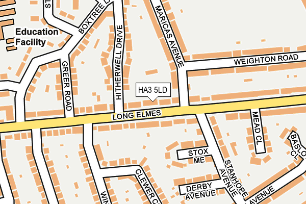 HA3 5LD map - OS OpenMap – Local (Ordnance Survey)