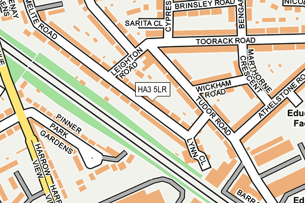 HA3 5LR map - OS OpenMap – Local (Ordnance Survey)