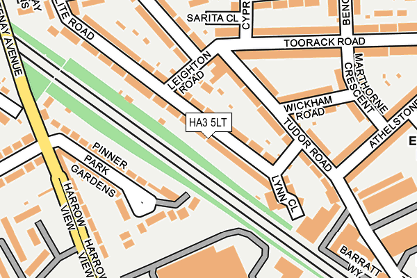 HA3 5LT map - OS OpenMap – Local (Ordnance Survey)